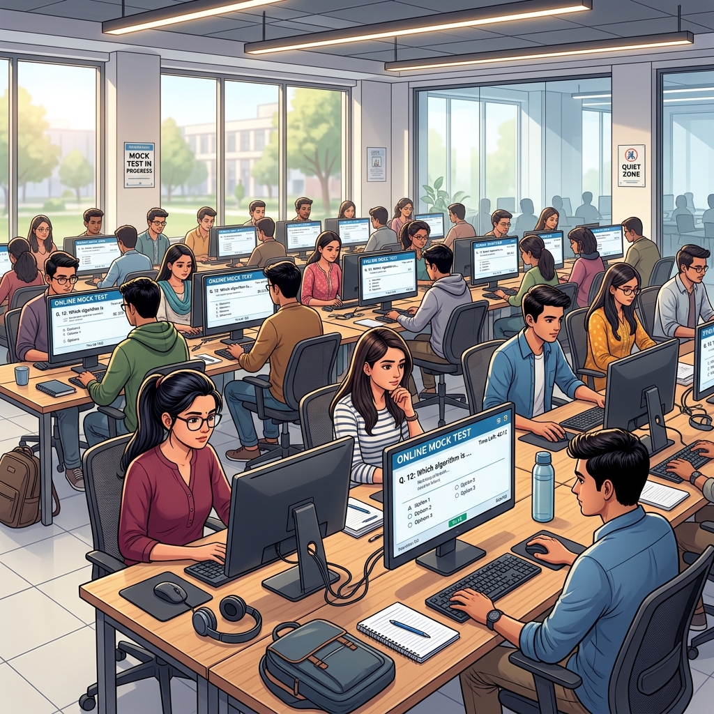 Students Taking CBT Mocks